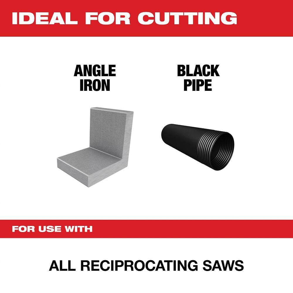Milwaukee 9 in. 14 TPI TORCH Medium Metal Cutting SAWZALL Reciprocating Saw Blades (25-Pack) (2)