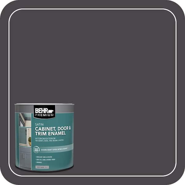 BEHR PREMIUM 1 qt. #N550-7 Catwalk Satin Enamel Interior/Exterior Cabinet, Door & Trim Paint (2)