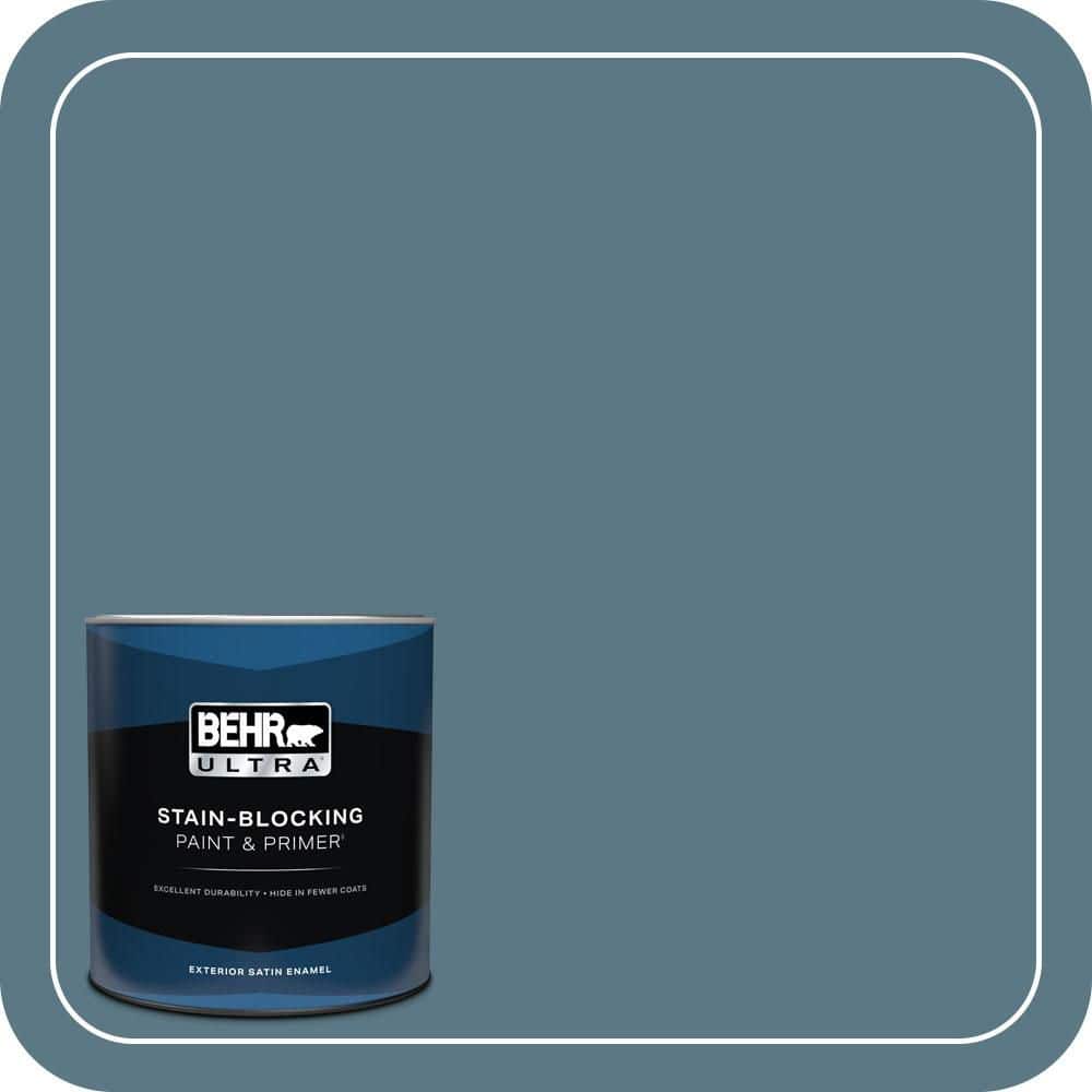 BEHR ULTRA 1 qt. #PPU13-03 Catalina Coast Satin Enamel Exterior Paint & Primer