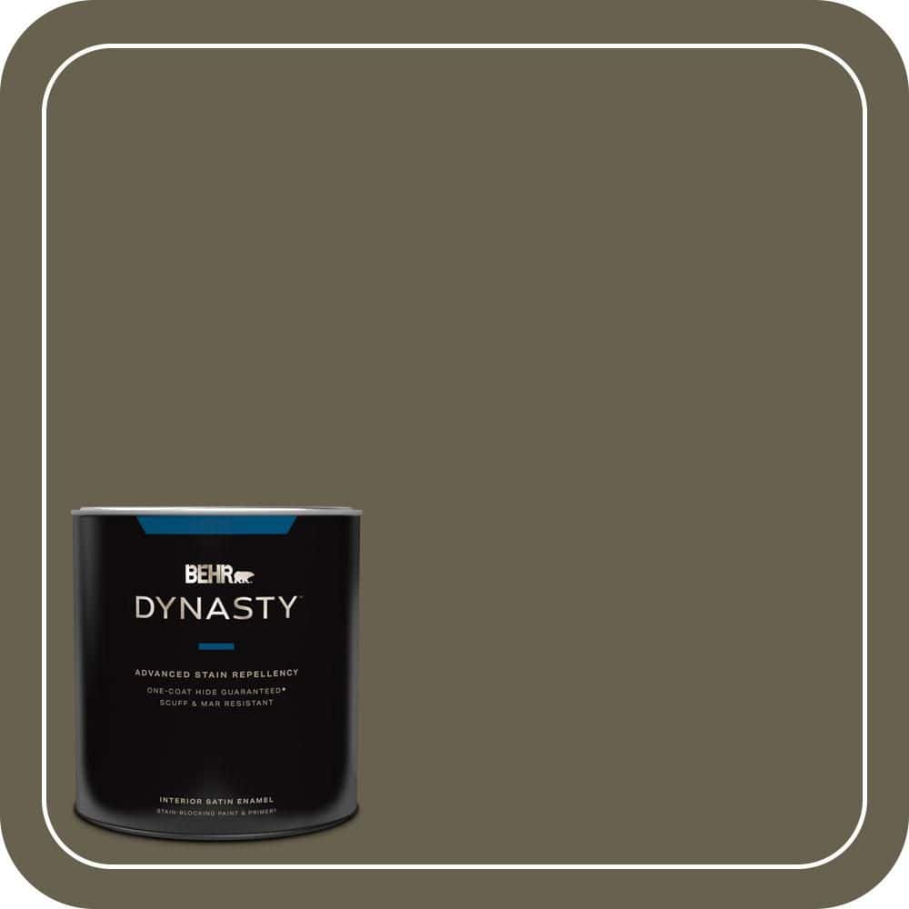 BEHR DYNASTY 1 qt. #PPU8-25 Ivy Topiary Satin Enamel Interior Stain-Blocking Paint and Primer