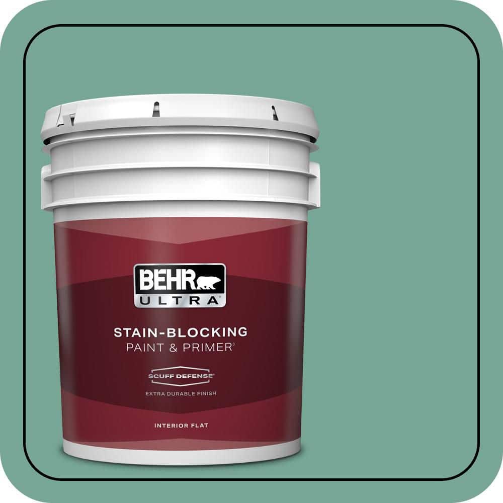 BEHR ULTRA 5 gal. #MQ6-38 Patina Extra Durable Flat Interior Paint & Primer