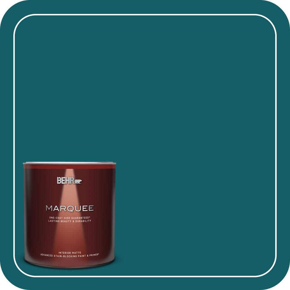BEHR MARQUEE 1 qt. #S-H-530 Tropical Skies Matte Interior Paint & Primer