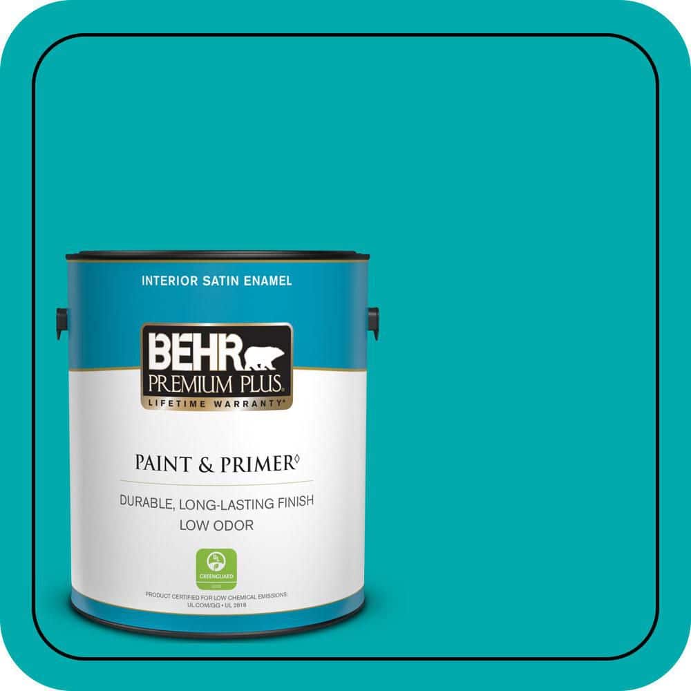 BEHR PREMIUM PLUS 1 gal. #P460-5 Fiji Satin Enamel Low Odor Interior Paint & Primer