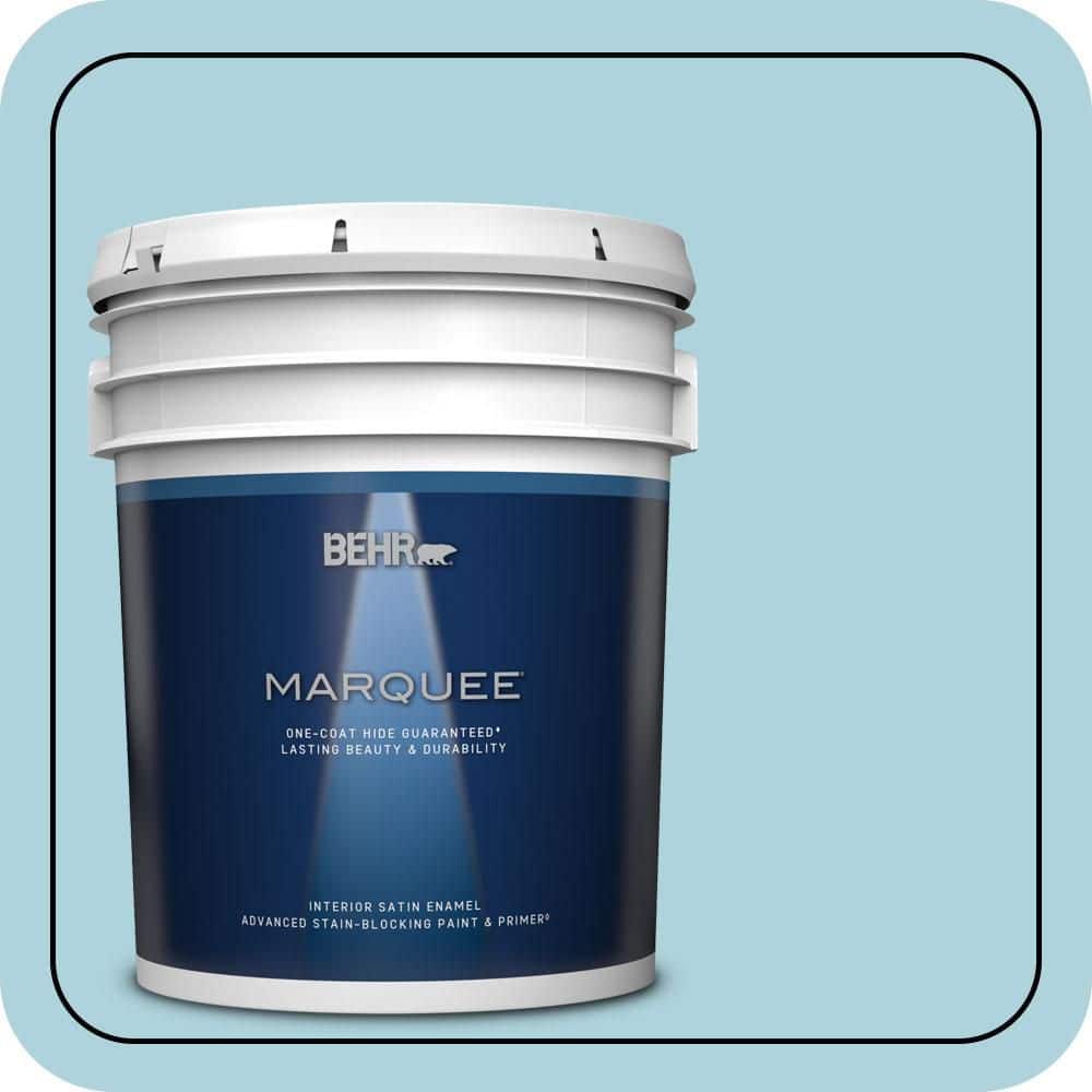 BEHR MARQUEE 5 gal. #MQ4-55 Balboa One-Coat Hide Satin Enamel Interior Paint & Primer
