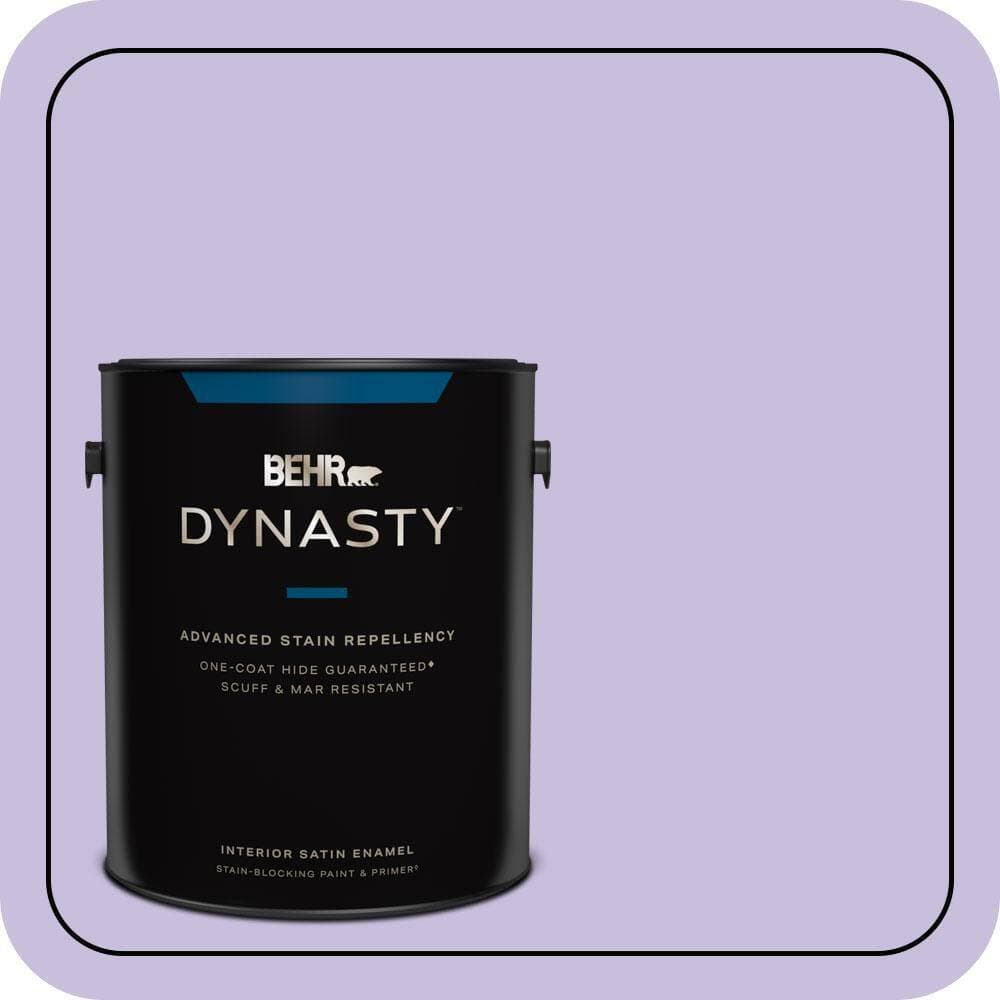 BEHR DYNASTY 1 gal. #640B-4 Innuendo Satin Enamel Interior Stain-Blocking Paint & Primer