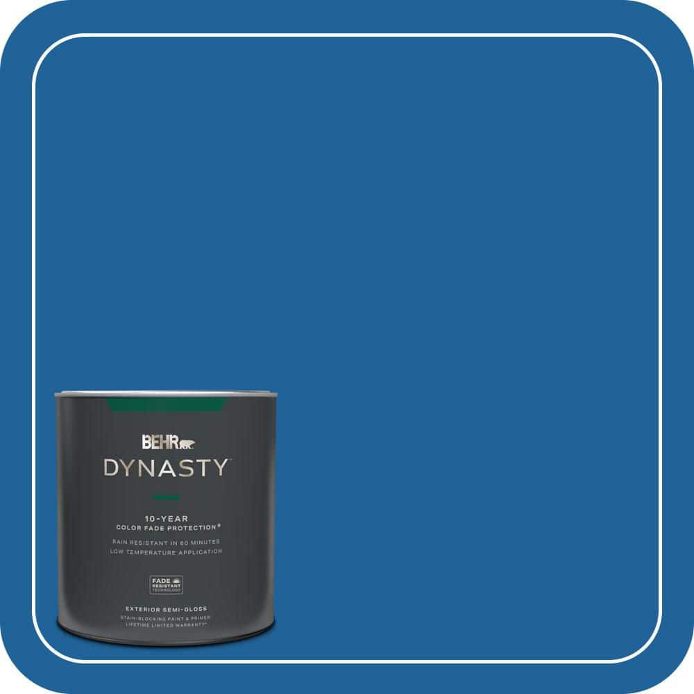 BEHR DYNASTY 1 qt. #570B-7 Cobalt Glaze Semi-Gloss Exterior Stain-Blocking Paint & Primer