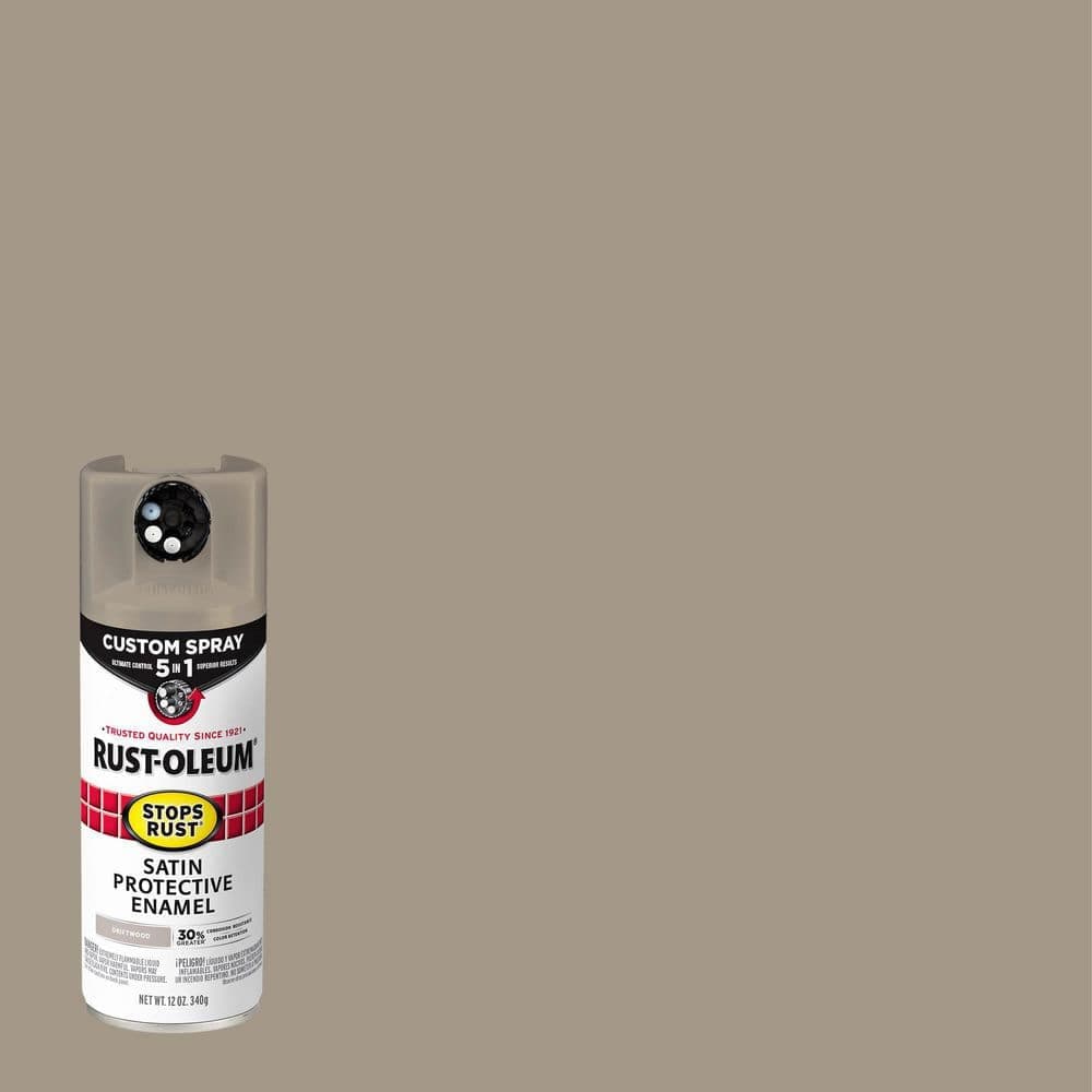 Rust-Oleum Stops Rust 12 oz. Custom Spray 5-in-1 Satin Driftwood Spray Paint