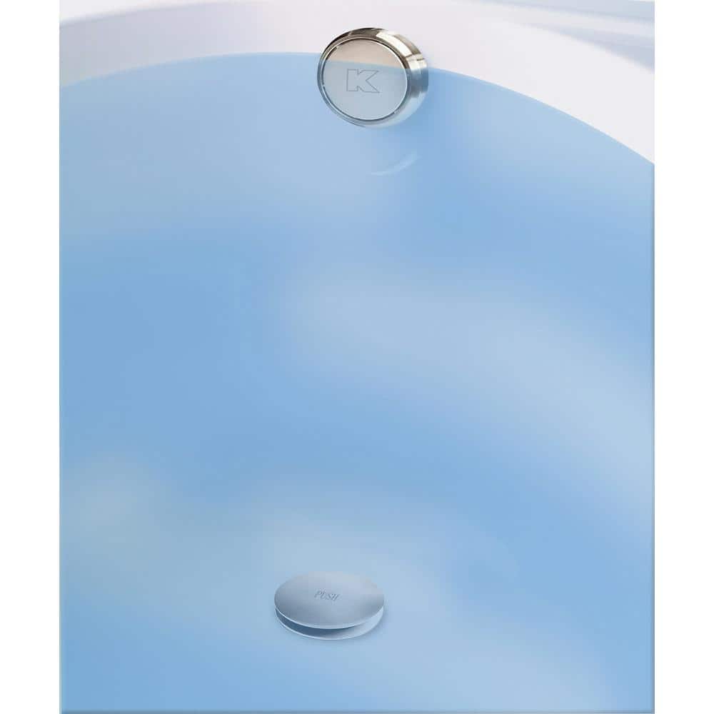 KEENEY Foot Lok Stop Full Soak Bath Waste and Overflow Tub Drain in Brushed Nickel (2)