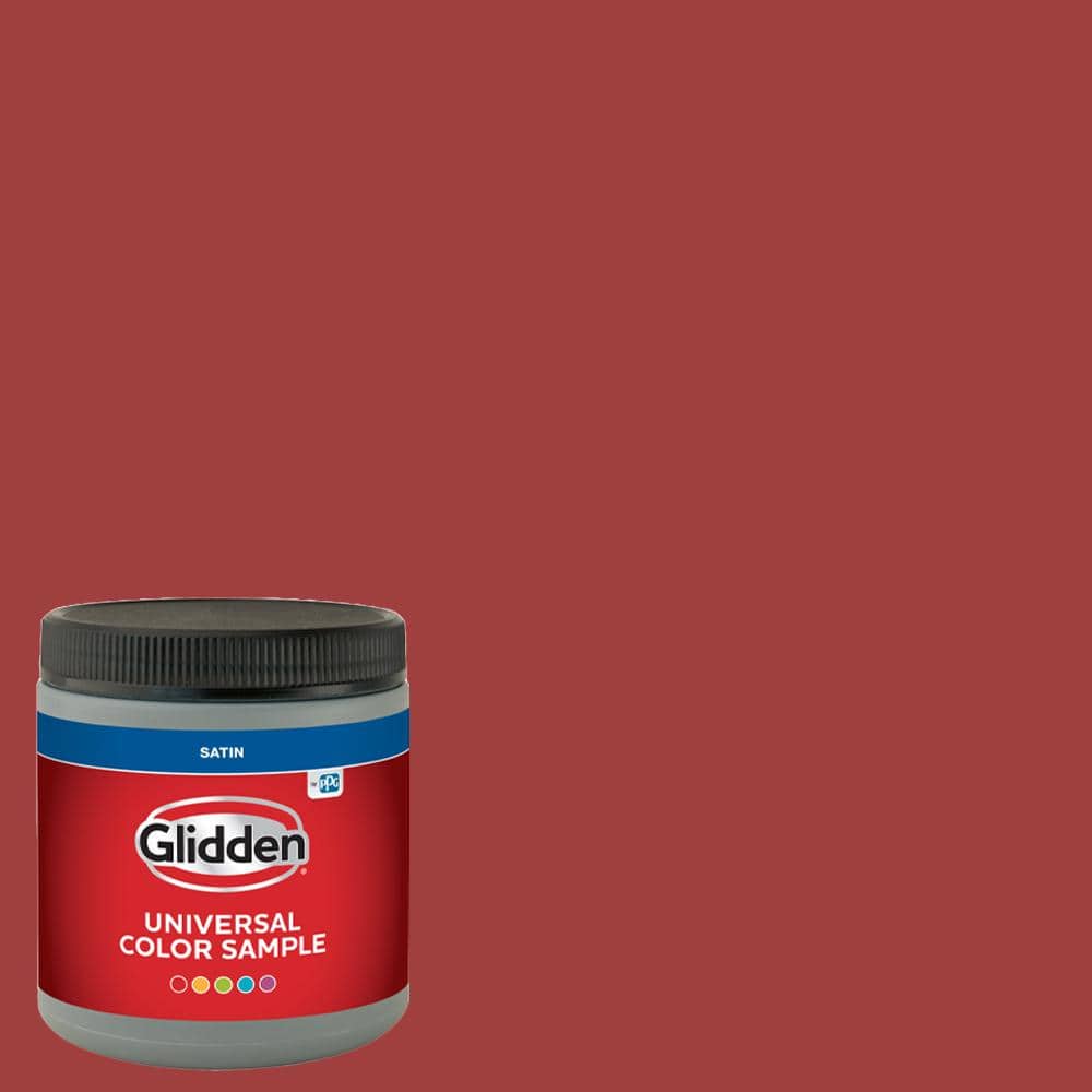 Glidden 8 oz. PPG1057-7 Burning Bush Satin Interior Paint Sample (1)