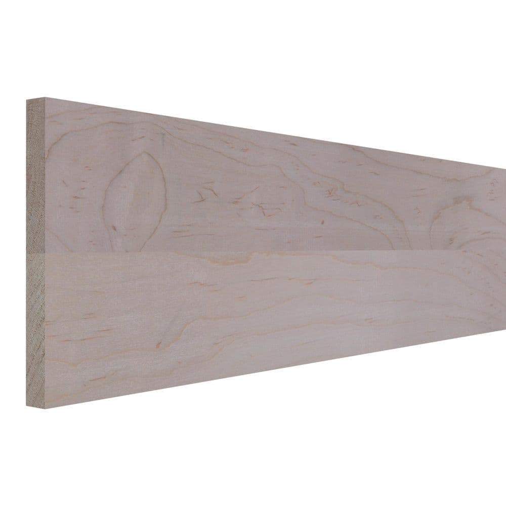 Ornamental Mouldings 0.75 in. D x 7.25 in. W x 72 in. L Unfinished Natural Soft Maple Wood Board (1)