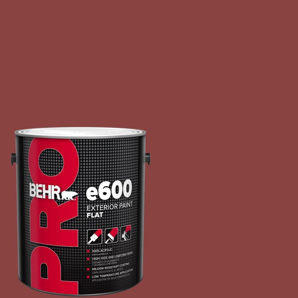 BEHR PRO 1 gal. #QE-07 Country Lane Red Flat Exterior Paint