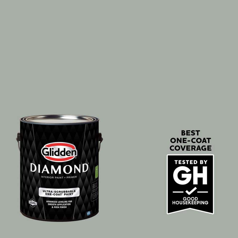 Glidden Diamond 1 gal. PPG1033-4 Light Drizzle Semi-Gloss Interior Paint with Primer
