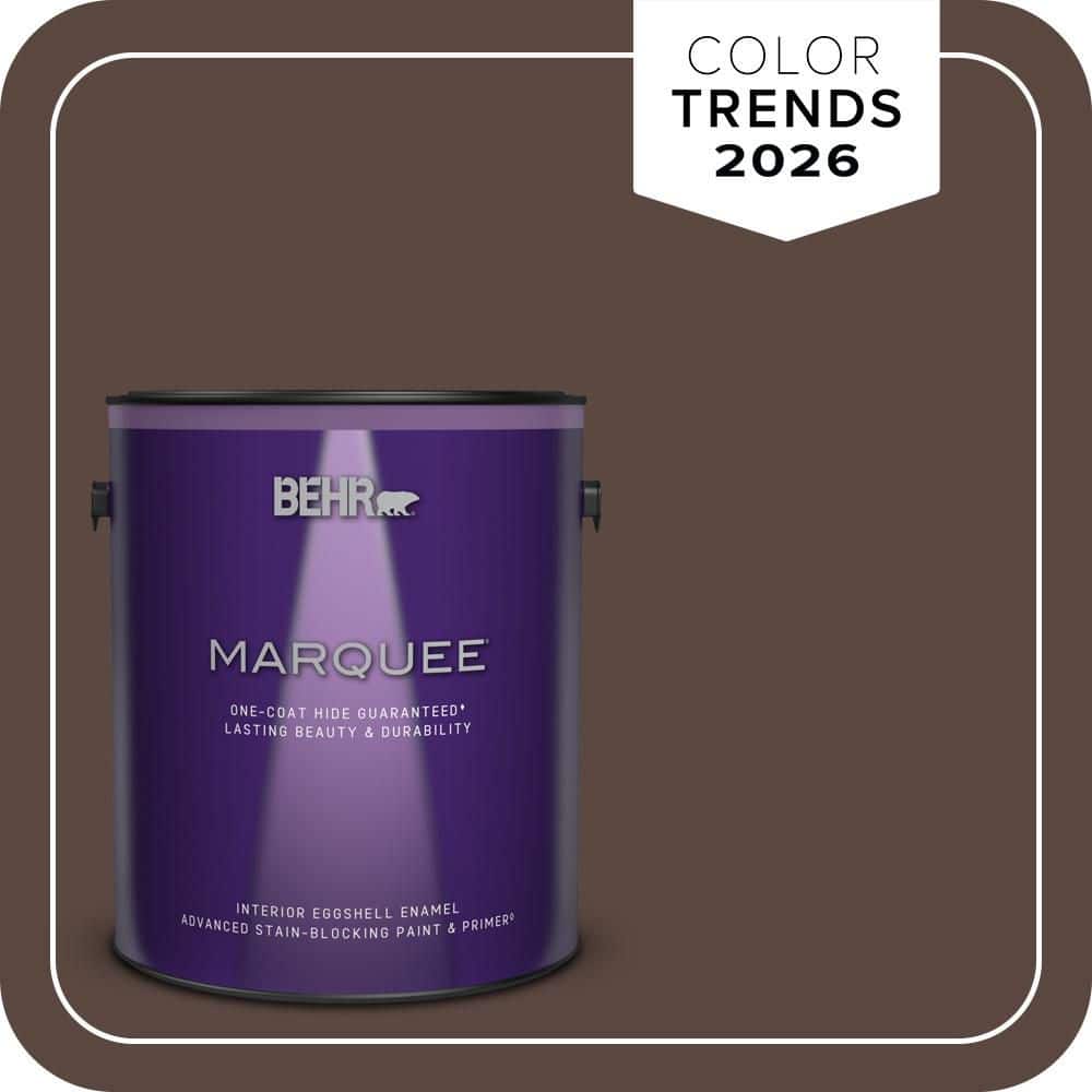 BEHR MARQUEE 1 gal. #N170-7 Baronial Brown Eggshell Enamel Interior Paint & Primer