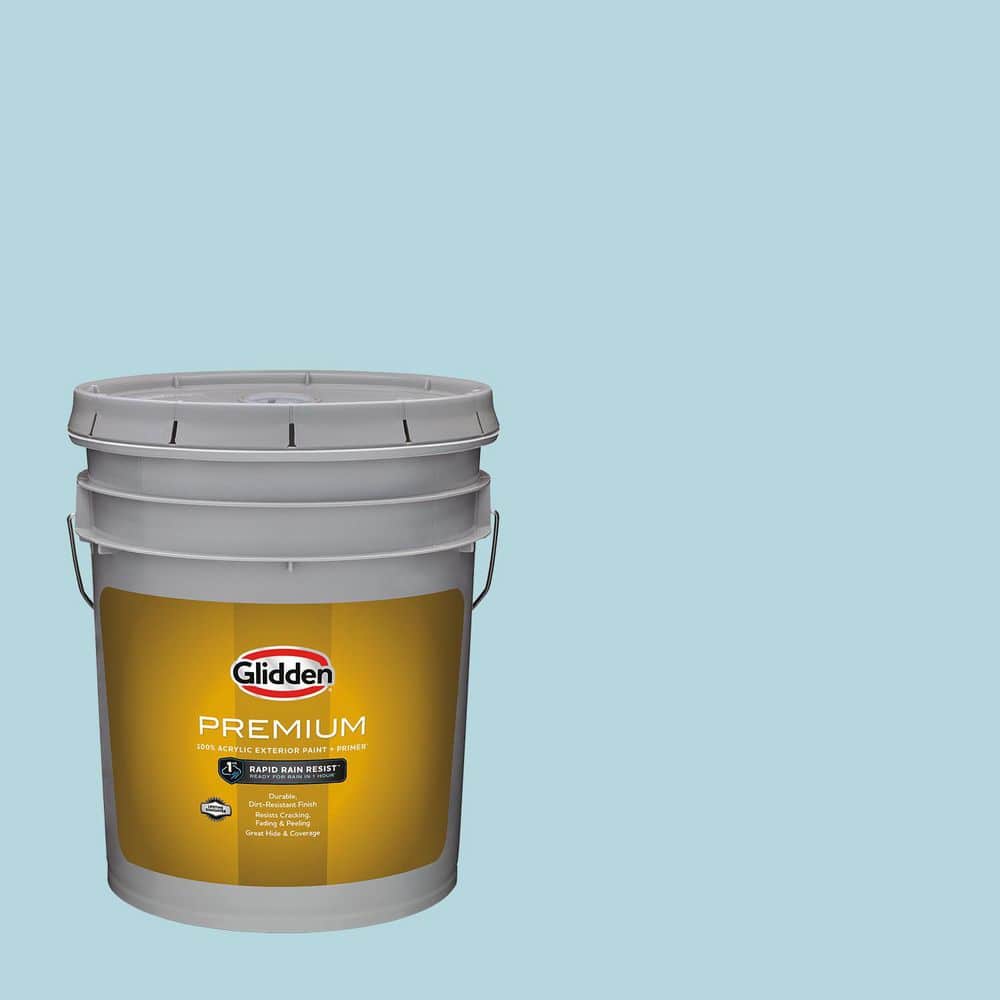 Glidden Premium 5 gal. PPG1150-3 Everglade Mist Flat Exterior Latex Paint