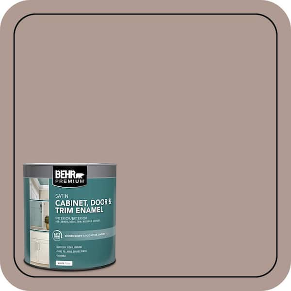 BEHR PREMIUM 1 qt. #N170-4 Coffee With Cream Satin Enamel Interior/Exterior Cabinet, Door & Trim Paint (2)