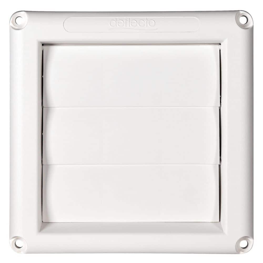 Everbilt 4 in. Dia. Dryer Exhaust Pipe White Louvered Hood (4)