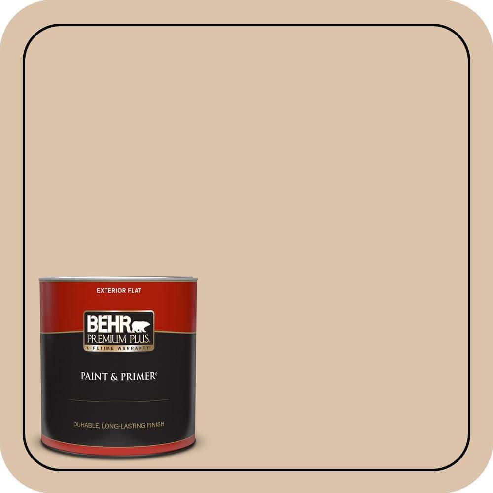BEHR PREMIUM PLUS 1 qt. #PPU4-08 Plateau Flat Exterior Paint & Primer