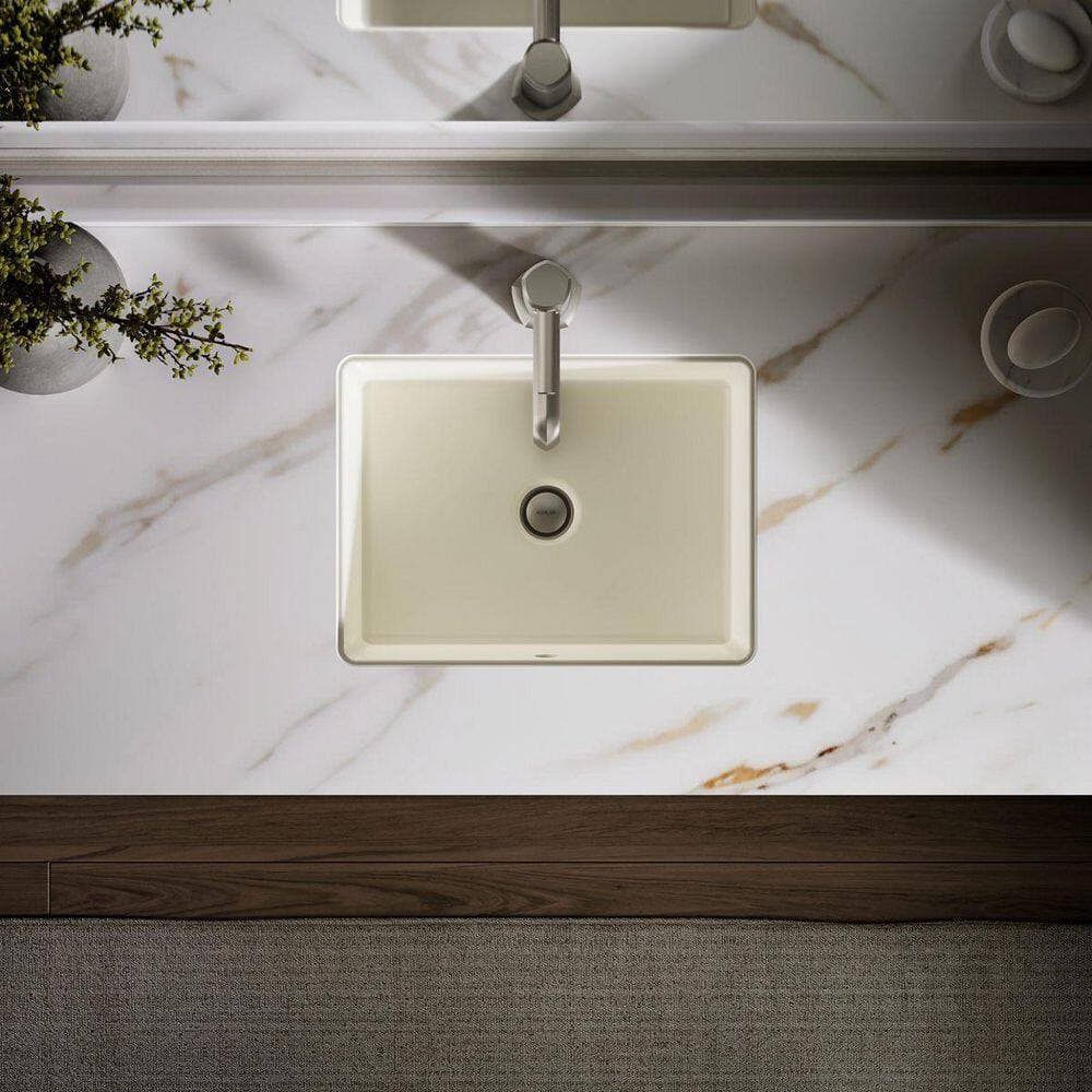 KOHLER Verticyl 17.13 in. x 13.38 in. Undermount Bathroom Sink in Biscuit Vitreous China (2)