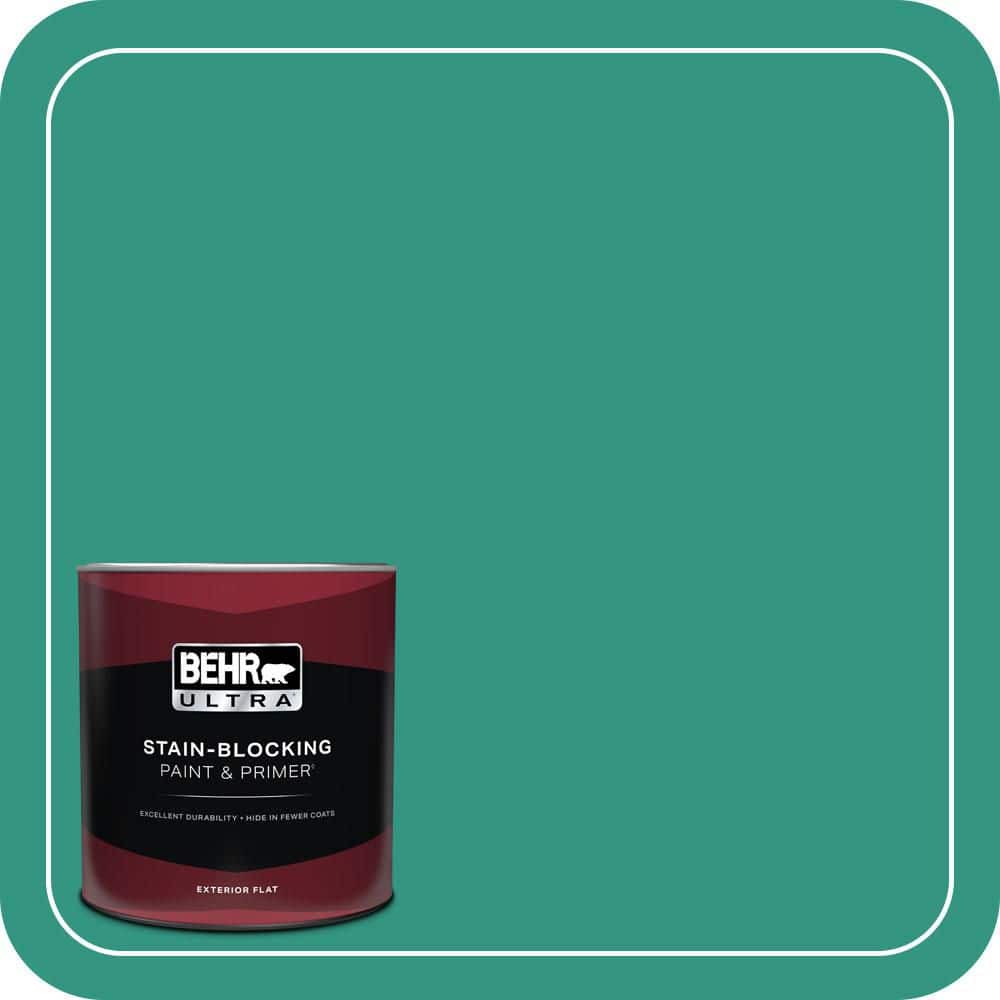 BEHR ULTRA 1 qt. #P440-6 Esmeralda Flat Exterior Paint & Primer