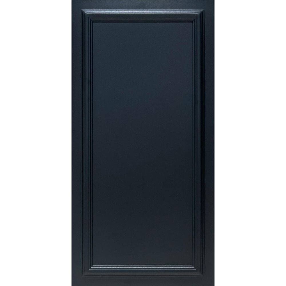 A La Maison Ceilings Framed Panel Black Matte 1.6 ft. x 3.3 ft. Decorative Foam Glue Up Ceiling Tile (128.2 sq. ft. /case)