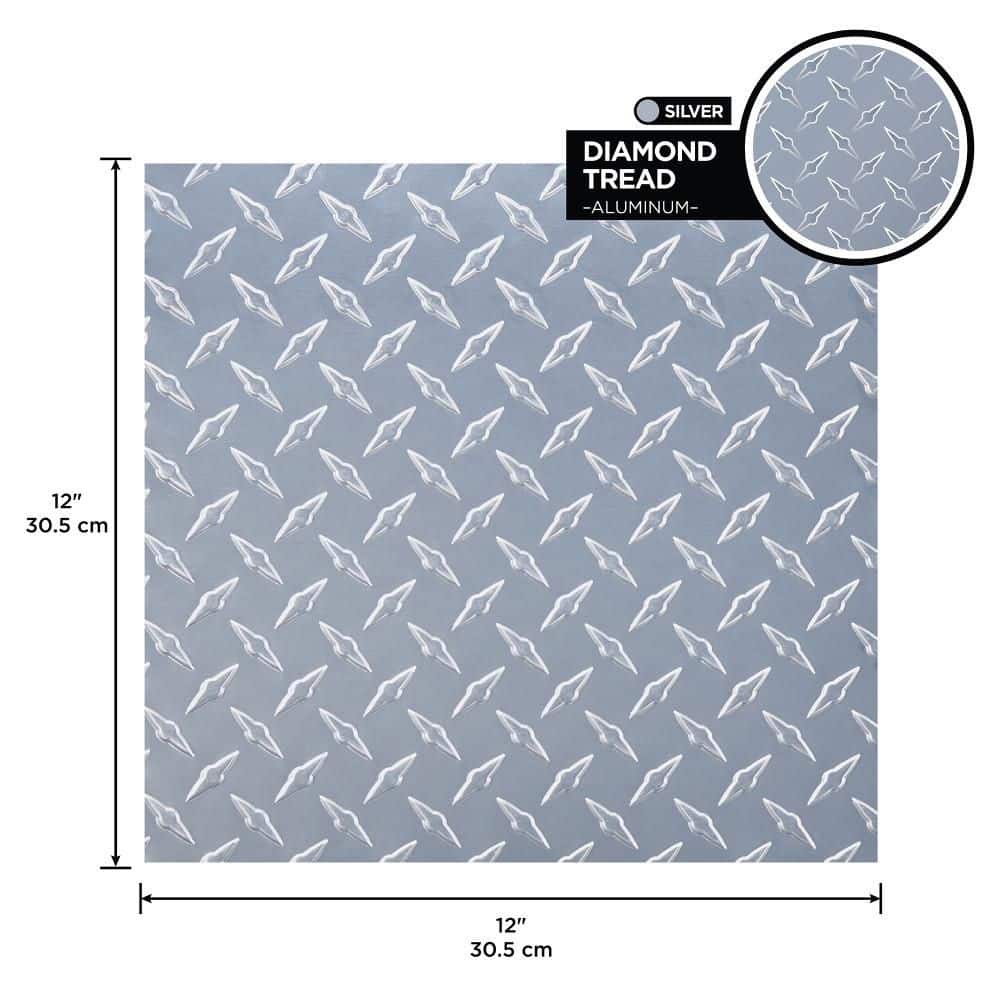 M-D Building Products 1 ft. x 1 ft. Diamond Tread Light Weight Aluminum Sheet (3)