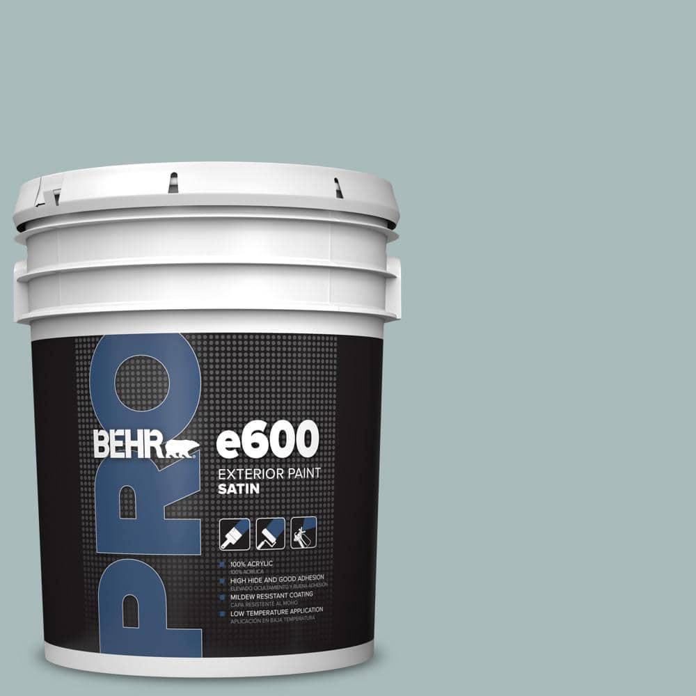 BEHR PRO 5 gal. #MQ6-04 Gray Wool Satin Exterior Paint