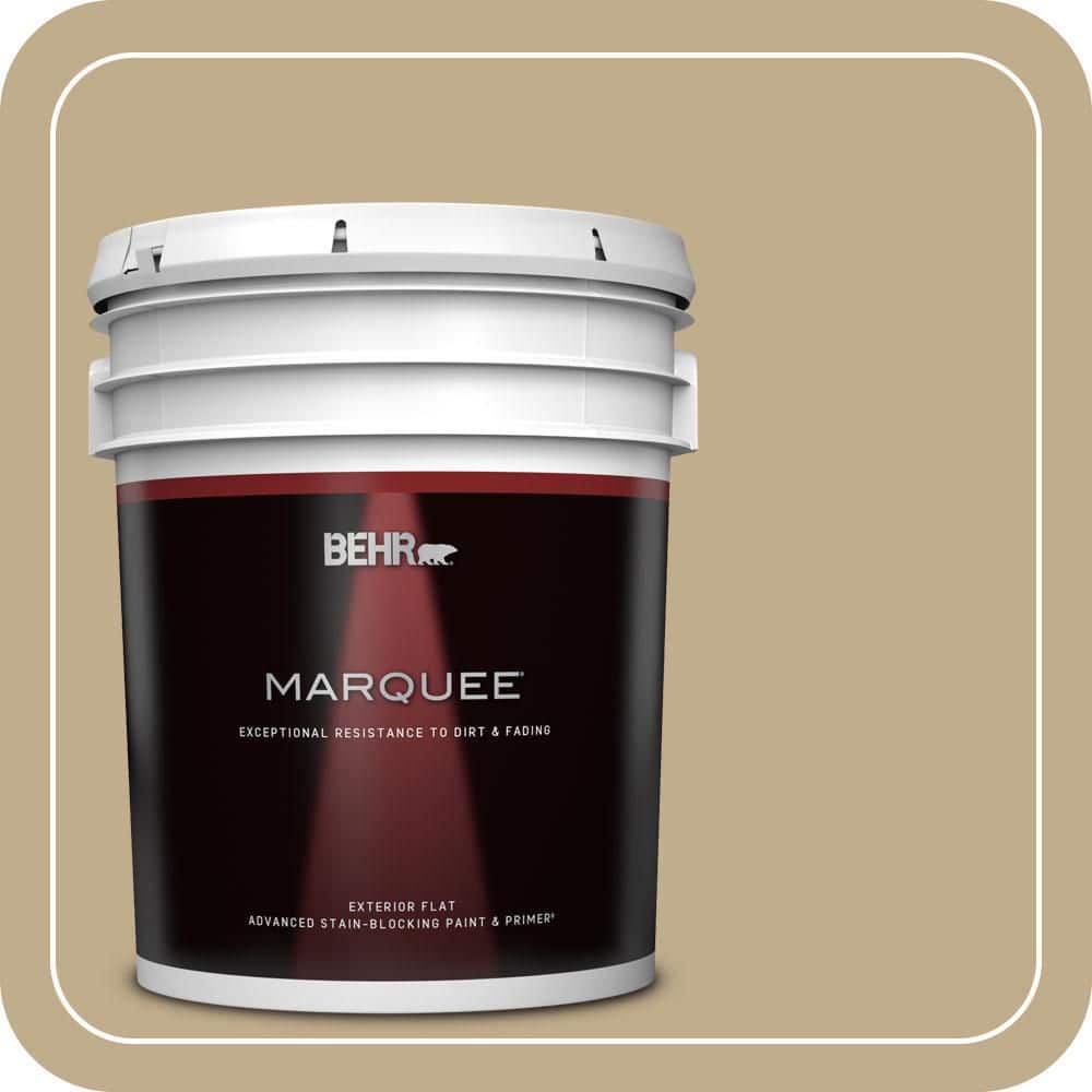 BEHR MARQUEE 5 gal. #PPU7-21 Woven Straw Flat Exterior Paint & Primer (1)