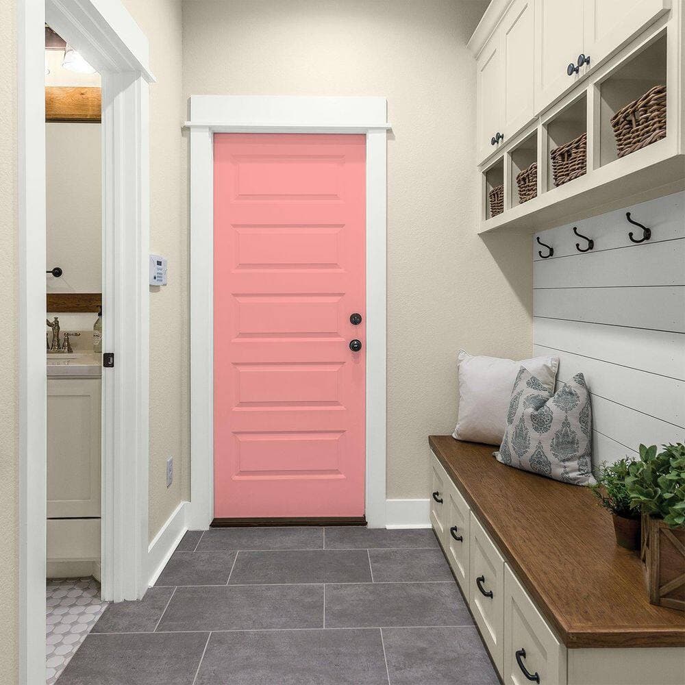 Glidden Ultra-Hide 1 gal. PPG1188-4 Salmon Pink Semi-Gloss Interior Paint (4)