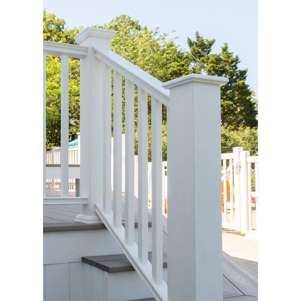 INTEX MILLWORK SOLUTIONS Providence Stair Rail Bracket Kit 2 Top Brackets 2 Bottom Brackets and Screws for Straight Rake/Stair Rail Section (2)