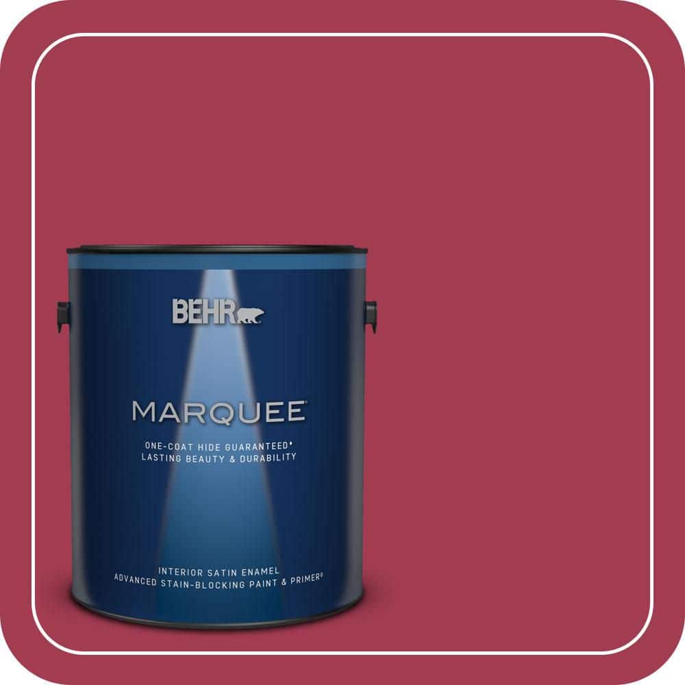 BEHR MARQUEE 1 gal. #S-G-120 Strawberry Daiquiri Satin Enamel Interior Paint & Primer
