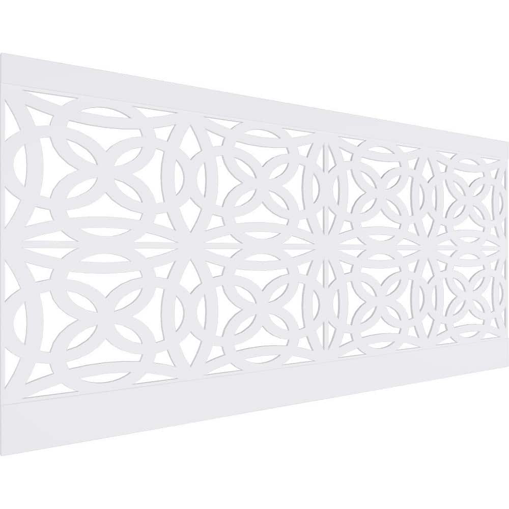 Ekena Millwork 44 in. H x 94-1/2 in. W 28.92 sq. ft. Baytown PVC Wainscot Paneling Kit (1)