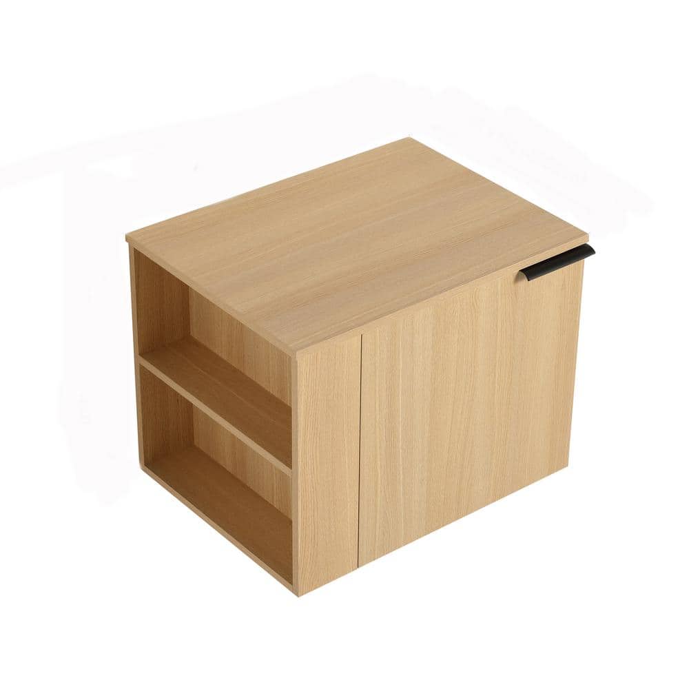 Lycvki 23.62 in. W x 18.11 in. D x 18.31 in. H Bath Vanity Cabinet without Top in Brown with Soft-Close Cabinet Door (1)