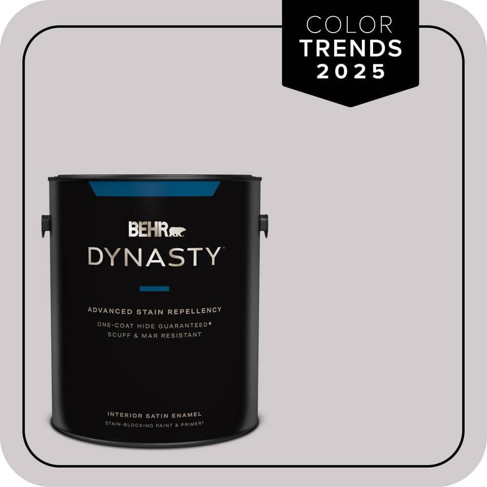 BEHR DYNASTY 1 gal. #MQ3-28 Rock Crystal One-Coat Hide Satin Enamel Interior Stain-Blocking Paint & Primer