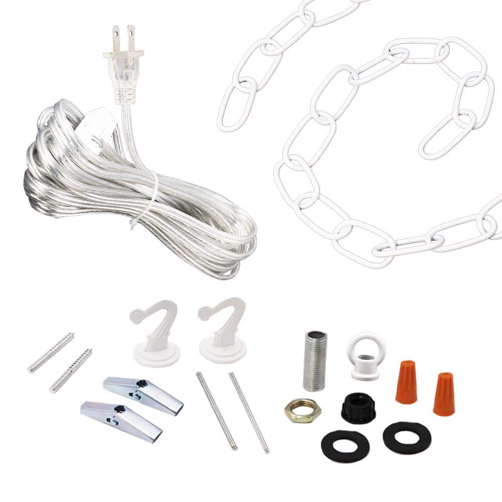 Commercial Electric 18 ft. White Swag Light Kit (2)
