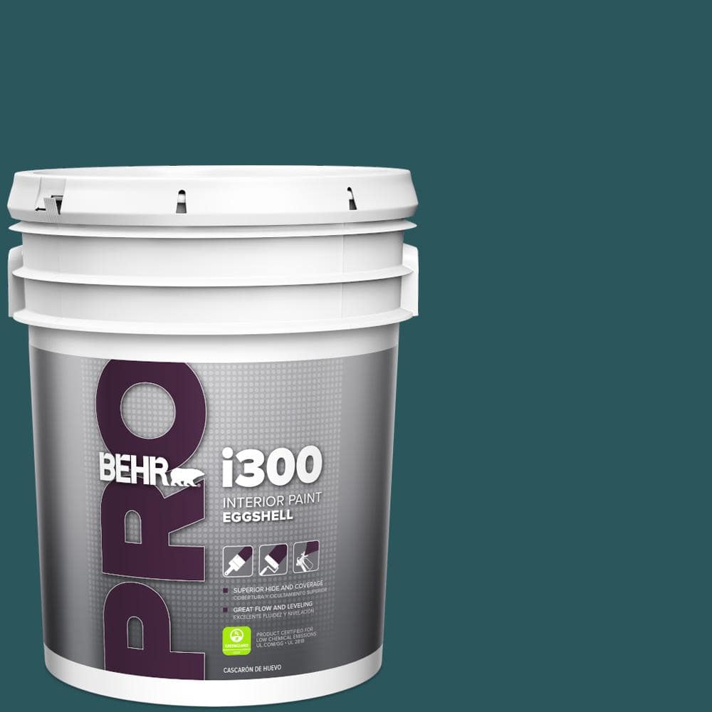 BEHR PRO 5 gal. #MQ6-01 Ocean Abyss Eggshell Interior Paint