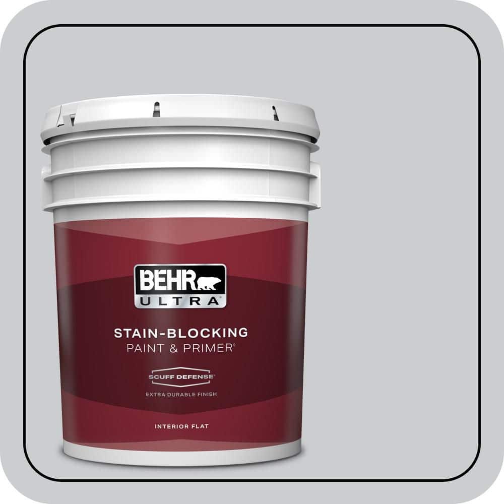 BEHR ULTRA 5 gal. #PPU26-16 Hush Extra Durable Flat Interior Paint & Primer
