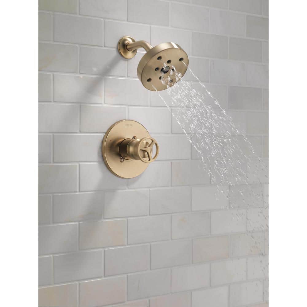 Delta Trinsic Gold Single-Handle 1-Spray Shower Faucet in Champagne Bronze (Valve Included) (2)