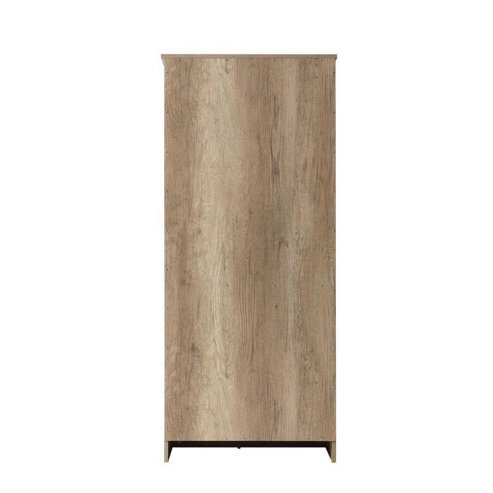 TIMELESS HOME 28 in. W x 18 in. D x 65 in. H Beige Freestanding Linen Cabinet (3)