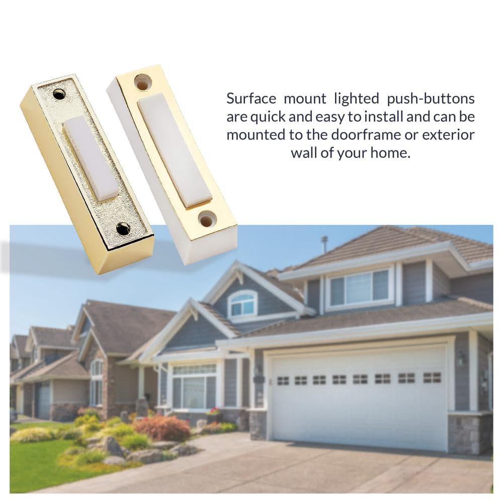 Newhouse Hardware 2-Note Wired Doorbell Chime Kit with 2 Push Buttons and 1 16-Volt Transformer (3)
