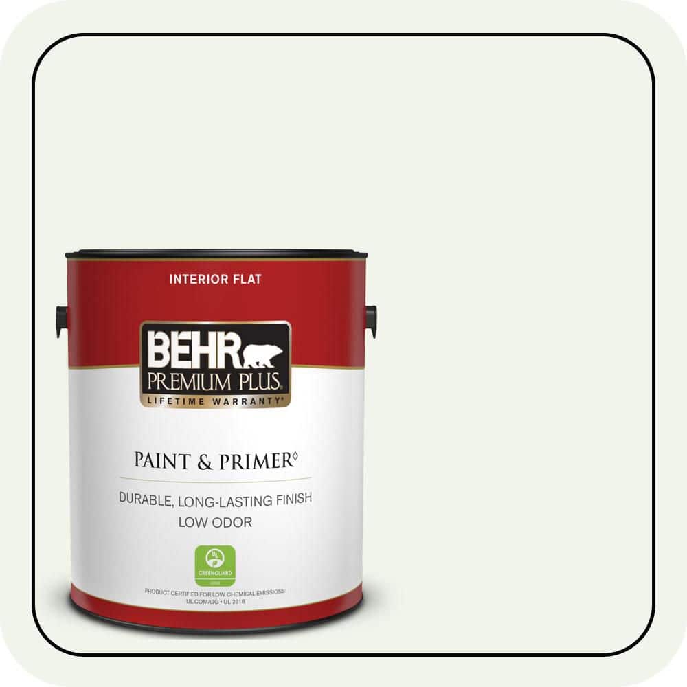 BEHR PREMIUM PLUS 1 gal. #W-B-510 Frosted Juniper Flat Low Odor Interior Paint & Primer