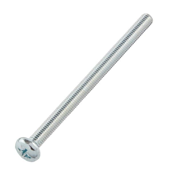 Everbilt M6-1.0x90mm Zinc Pan Head Phillips Drive Machine Screw 1-Piece (2)