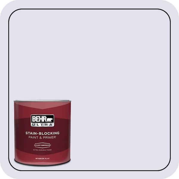 BEHR ULTRA 1 qt. #M550-1 White Lavender Extra Durable Flat Interior Paint & Primer (2)