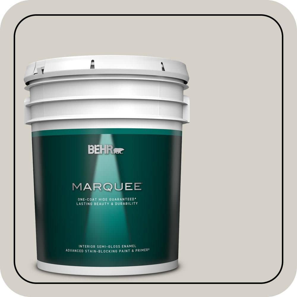 BEHR MARQUEE 5 gal. Designer Collection #DC-014 Gray View Semi-Gloss Enamel Interior Paint & Primer