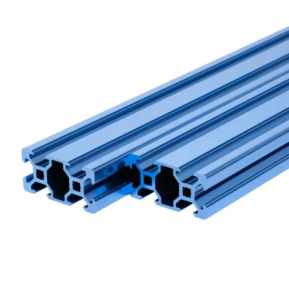 ‎POWERTEC 2-Pcs 24 in. 2040 T-Slot Aluminum Extrusion Profile Linear Rail, Anodized Blue, 20mm x 40mm, for CNC, 3D Printer Frames (1)