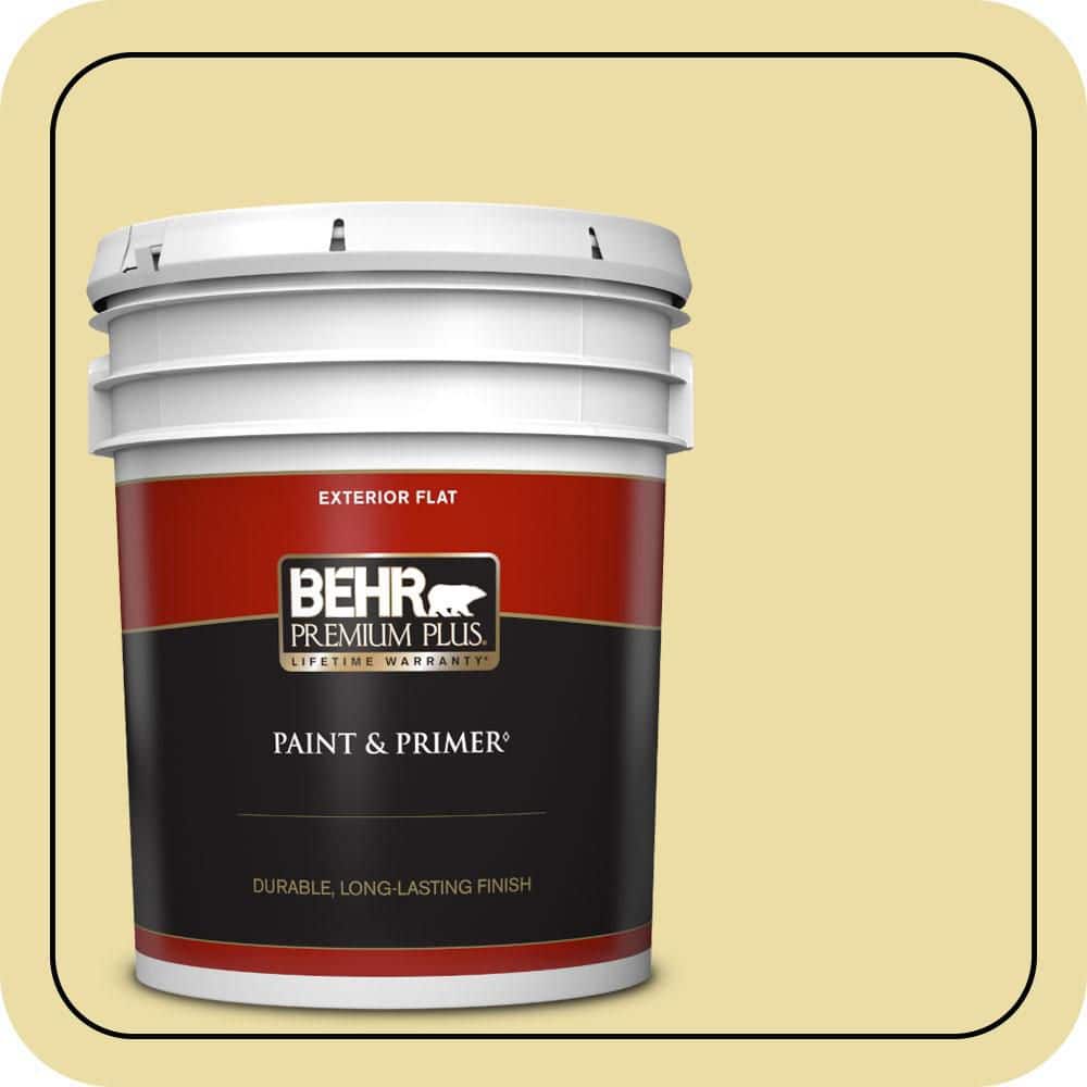 BEHR PREMIUM PLUS 5 gal. #PPU8-12 Refreshing Tea Flat Exterior Paint & Primer
