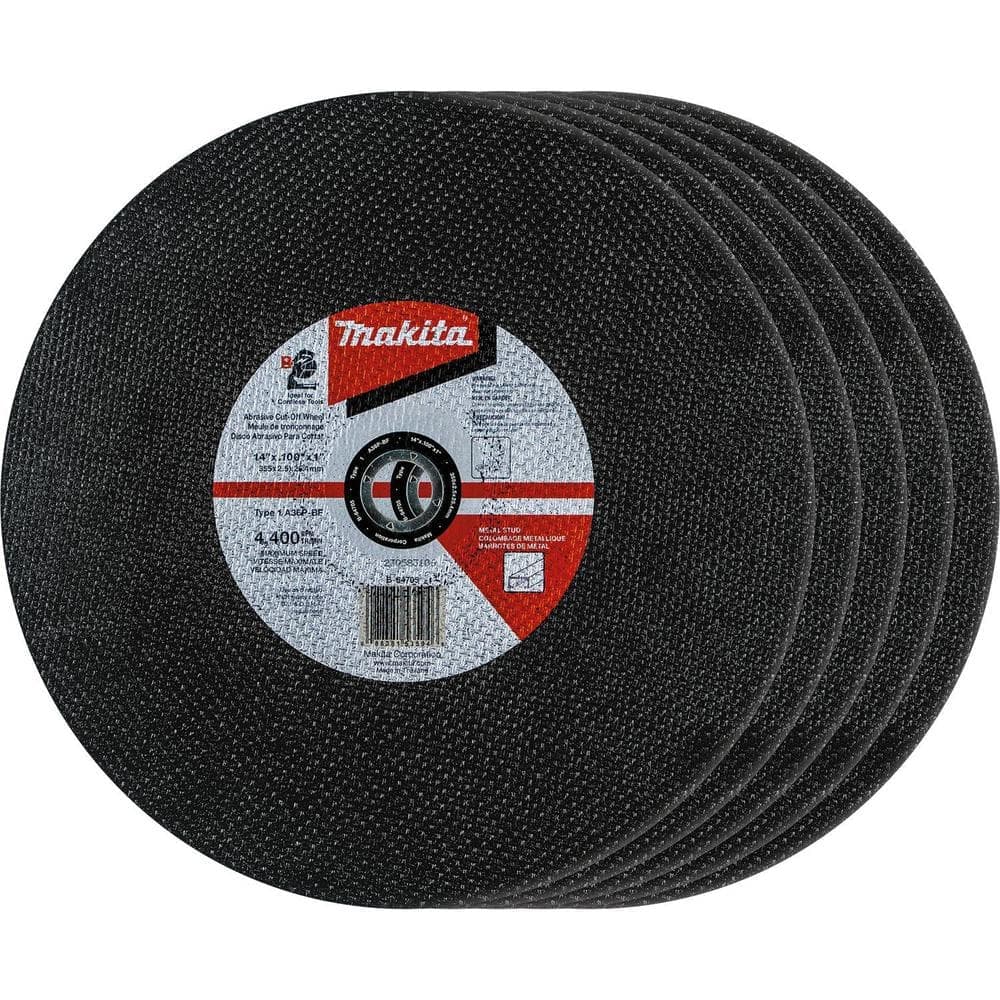 Makita 14 in. x 1 in. x 3/32 in. Cut-Off Wheel (5-pack) (1)