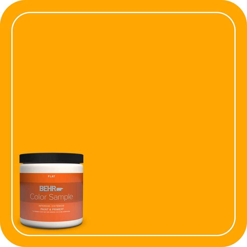 BEHR PREMIUM PLUS 8 oz. #S-G-330 Instant Delight Flat Interior/Exterior Paint & Primer Color Sample