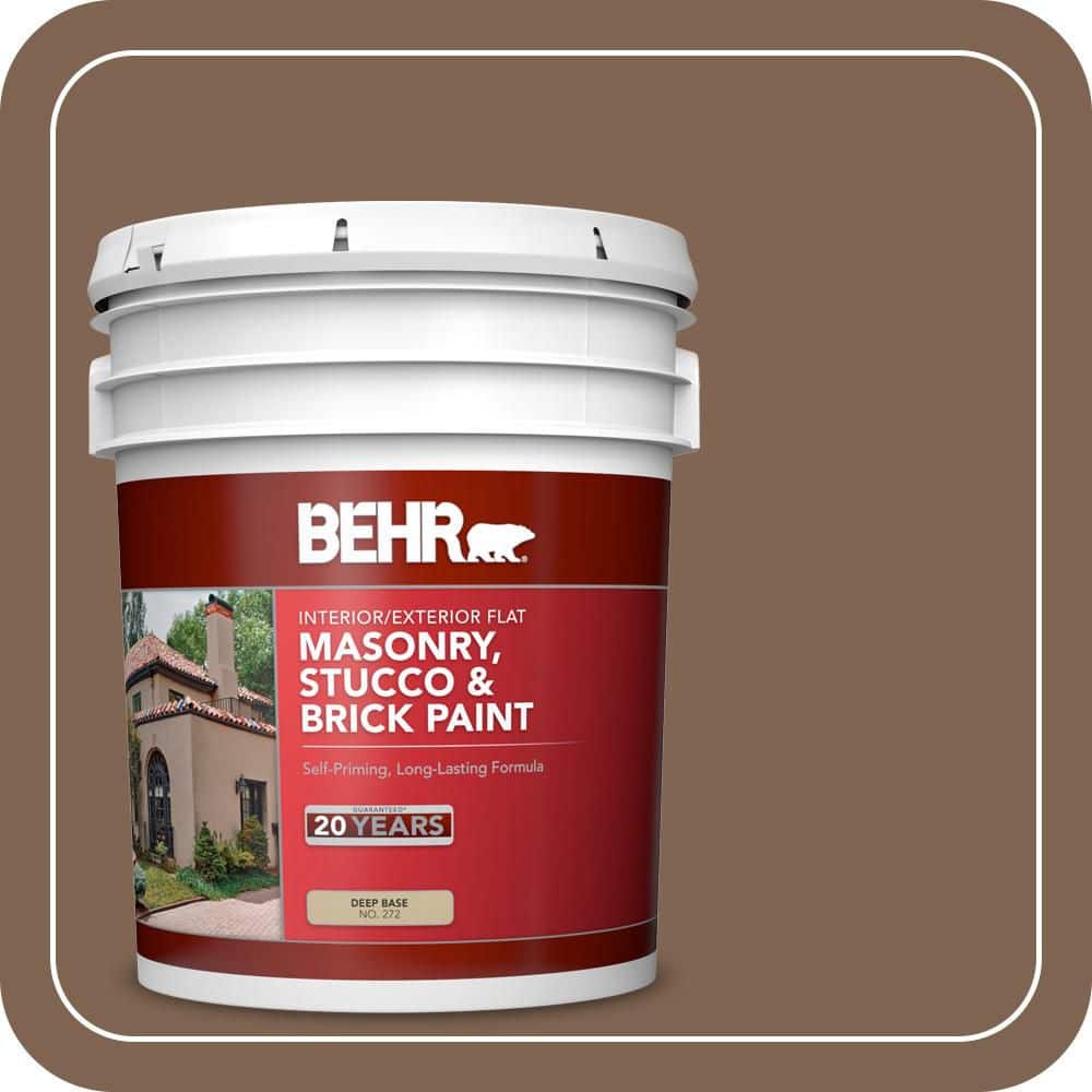 BEHR 5 gal. #N240-7 Joshua Tree Flat Interior/Exterior Masonry, Stucco and Brick Paint