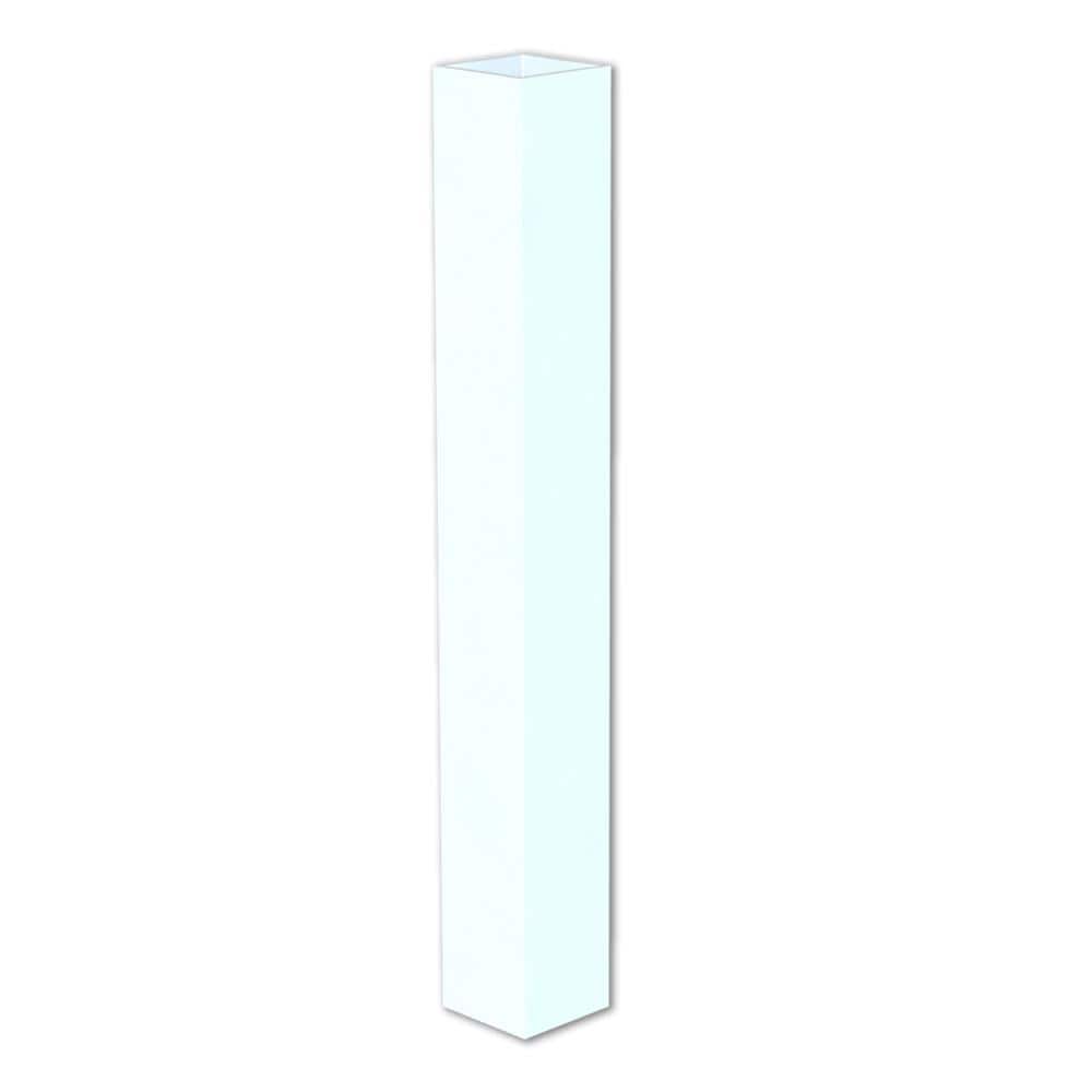 INTEX MILLWORK SOLUTIONS Extruded 5 sq. in. x 48 in. Newel Post Sleeve 3/8 in. Wall with Adjustable Shims for Intex Millwork RS 70 Rail Systems