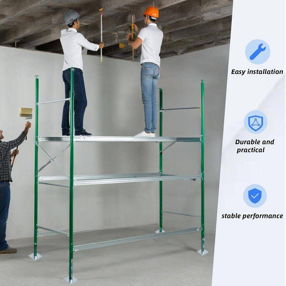 KIWDZFU Set of 8 Galvanized Scaffold Base Plates 4.7x 4.7x1-5/16 OD Silver Adjustable Design for Construction (3)